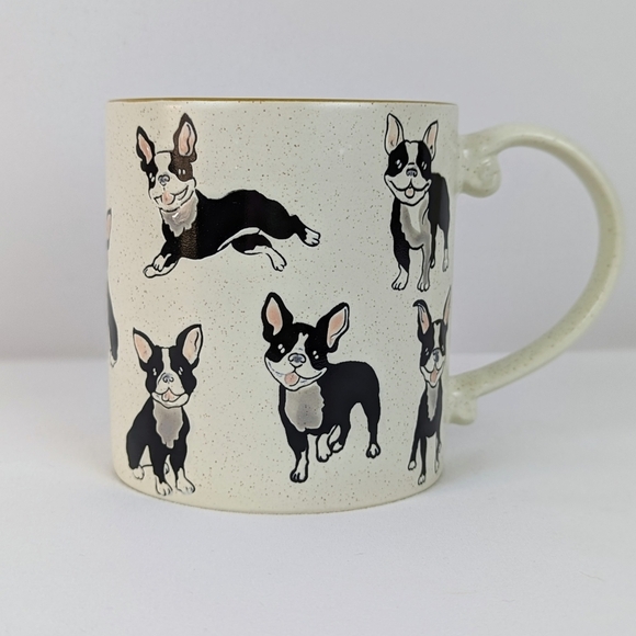 Boston Terrier Mug Ceramic Microwave Dishwasher Safe 21 fl oz Vanilla Bean NWT - Picture 2 of 9